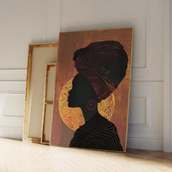 Modern African Women Fashion Portrait Wall Art Prints Canvas Painting Poster Living Room Home Decor