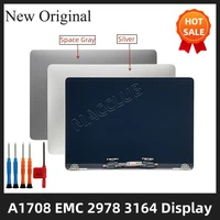Nueva pantalla LCD para ordenador portátil, montaje gris espacial plateado para Macbook Pro Retina 13 ""A1708 2016 mediados de 2017 EMC 2978 3164
