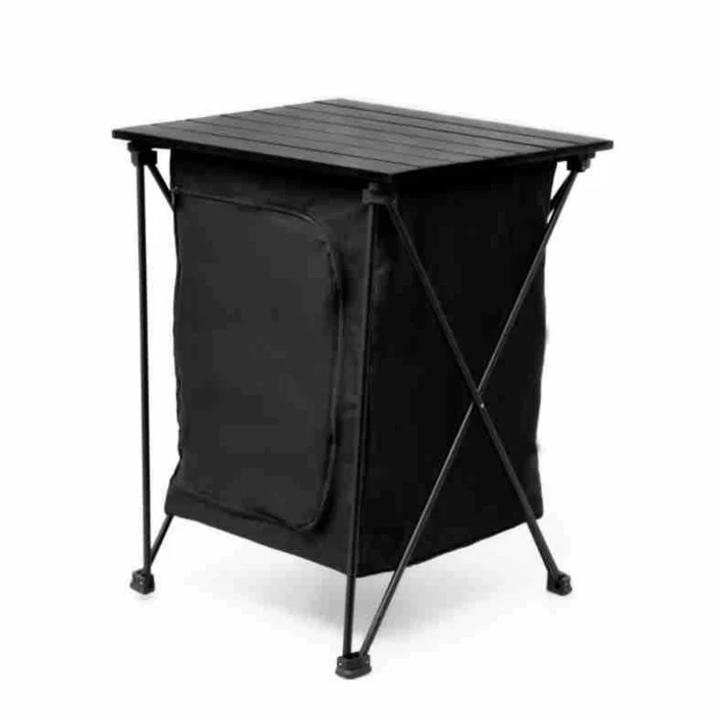 

Modern Portable Metal Outdoor Kitchen Table with Foldable Stove Lightweight Camp Picnic Table for Dining Workshop Farmhouse Use