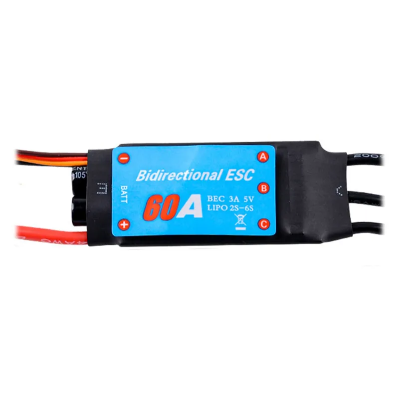 ZMR Bidirectional 20A-60A Bidirectional Brushless ESC for Remote Control Car Pneumatic Underwater Propeller