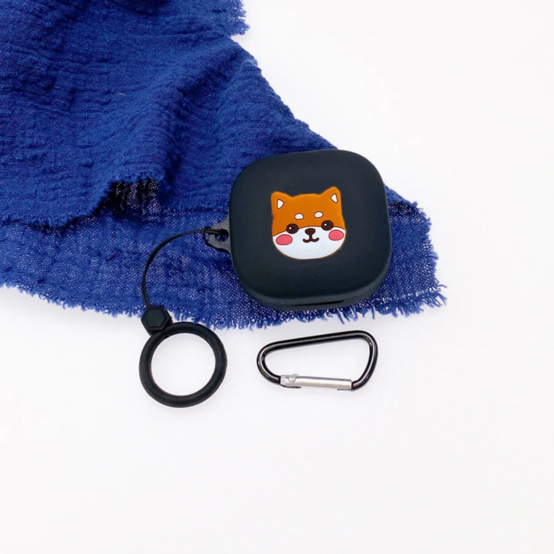 Caso dos desenhos animados para baseus wm01 mais caso anel de silicone anti-gota proteger bluetooth fone de ouvido caso wm01plus acessórios caixa fundas