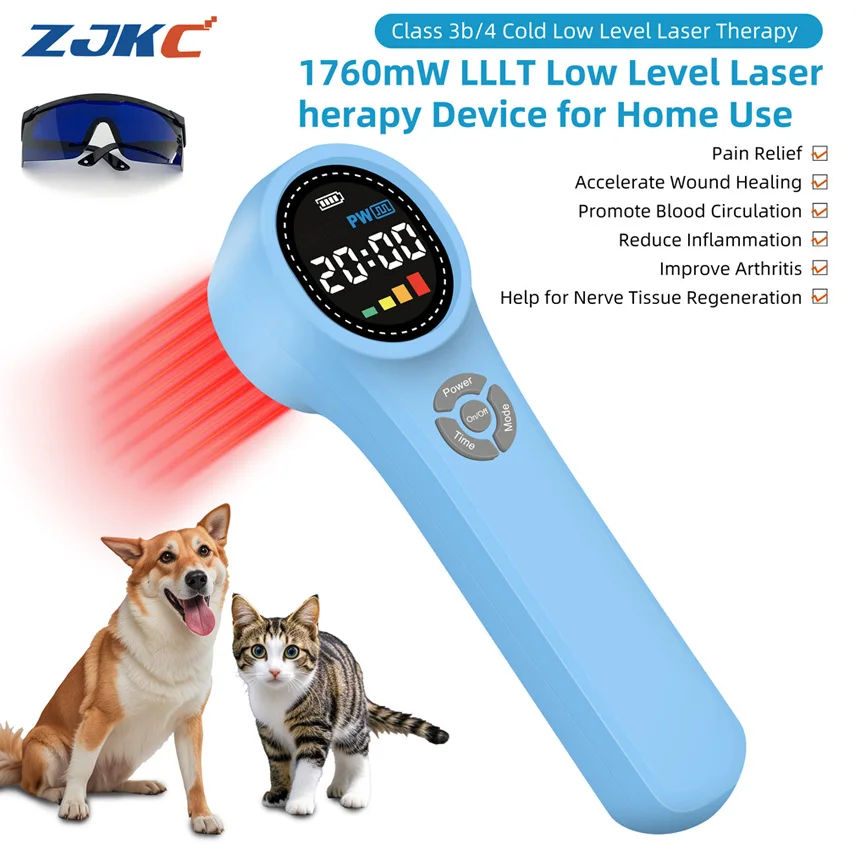 

1760mW Cold Laser Class 3b/4 Low Level Laser Therapy for Pain Relief Sports Injuries Red Infrared Light Device 660nm+810nm+980nm