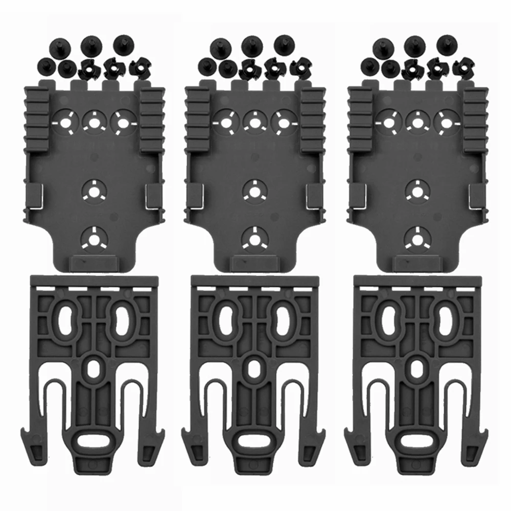 Quick Locking System Kit with QLS 19 22 Gun Holster Platform Belt Paddle Adapter Duty Receiver Plate for Glock17 19/Colt 1911/M9