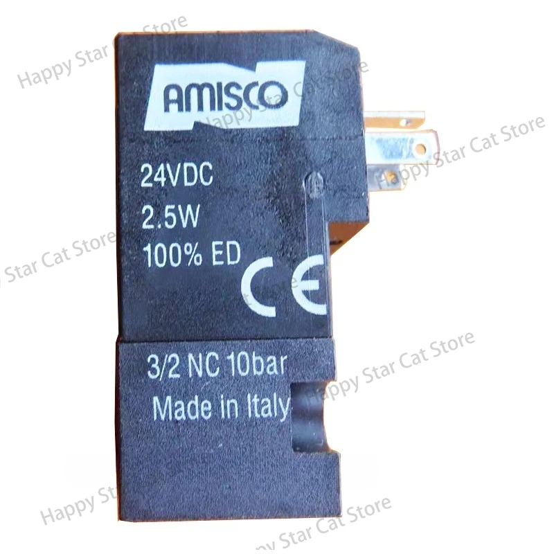 AMISCO Textile Machine Solenoid Valve 15MM Pilot Valve DC24V 2.5W 100% ED 3-2NC 10Bar Coil