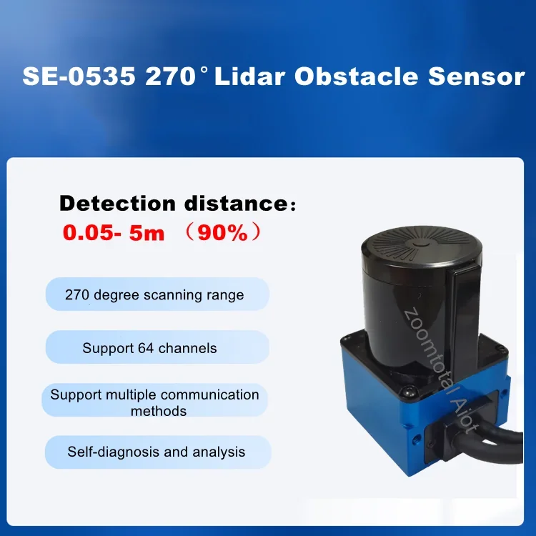 RS485/CAN BUS/PNP/NPN/Ethenet/RS232/MODBUS 0-270 Degree 0.05-5m 2D TOF Laser Scanner Robot/Industrial Obstacle Avoidance Lidar