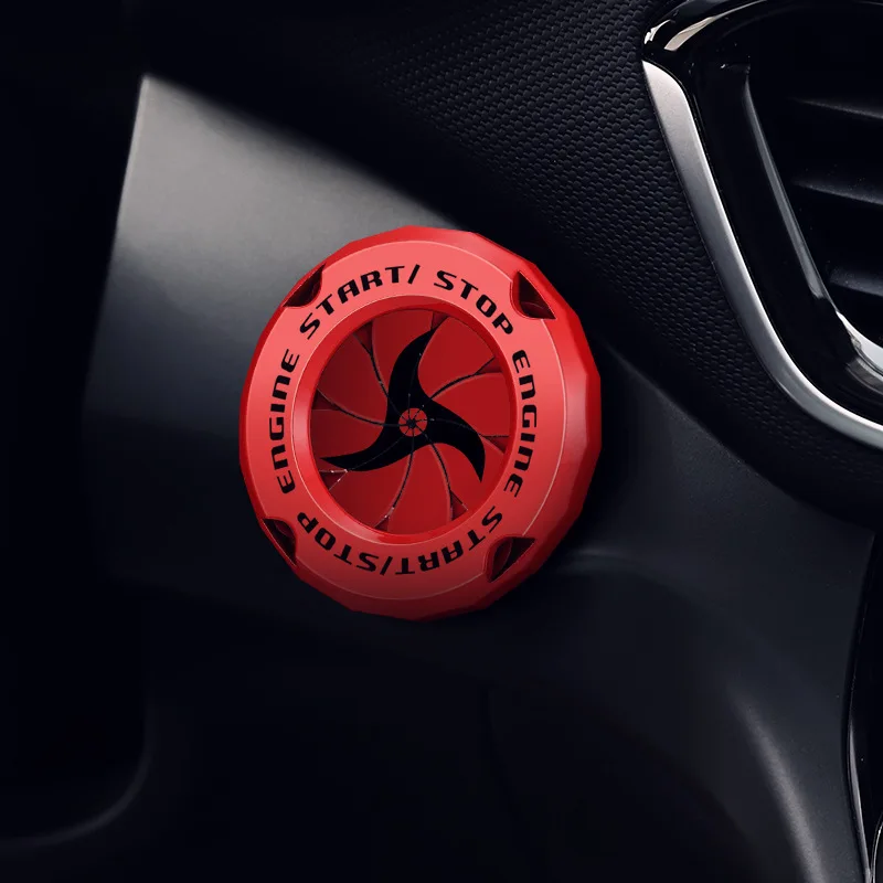 

Защитный декоративный чехол для кнопки запуска автомобиля Naruto Sharingan, креативное украшение для автомобильного замка зажигания, мультяшный подарок для автолюбителей