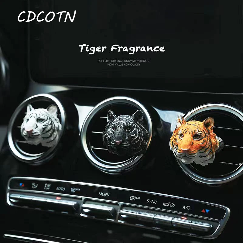 Creative Handmade Animal Cute Tiger Plaster Car Air Freshener Auto Interior Decoration Car Perfume Diffuser Ornaments Accessorie