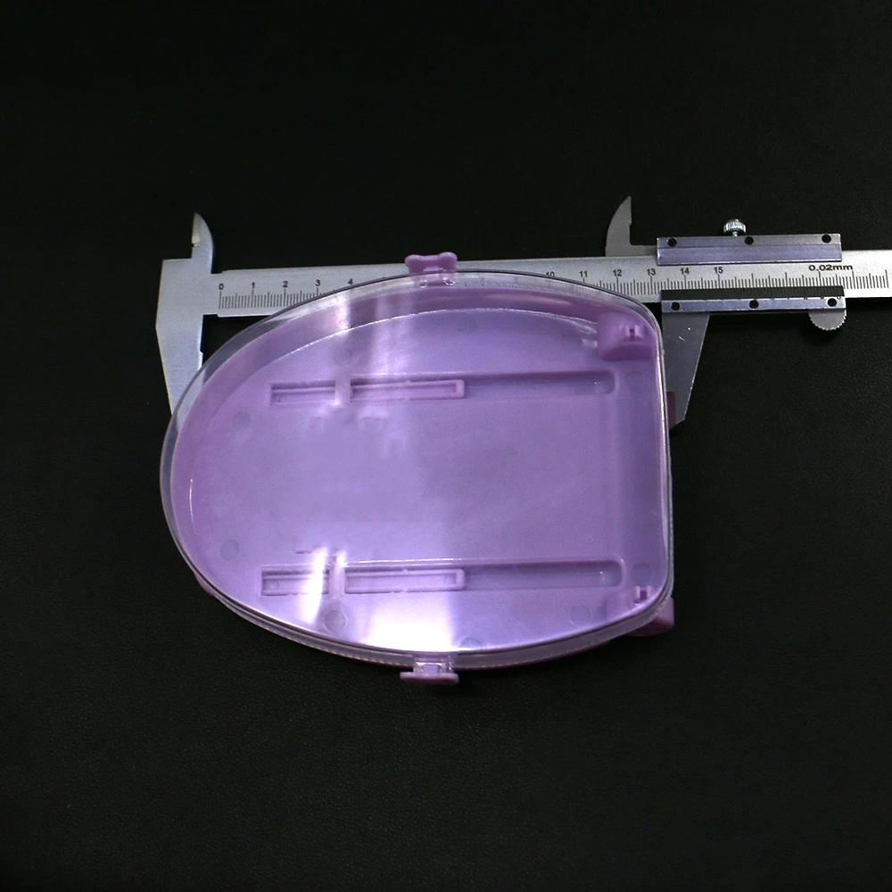 

Geometric Plastic Jewelry Packaging Box Pink Base With Transparent Cover Design Storage Tool For Storing Small Bead Accessory