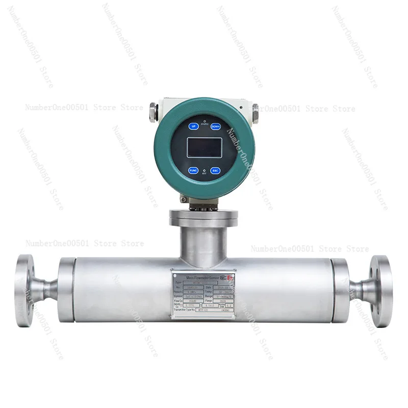 High Accuracy Straight Tube Mass Flow Meter Liquid Density Meter for Industrial Fluid Measurement Coriolis Flowmeter