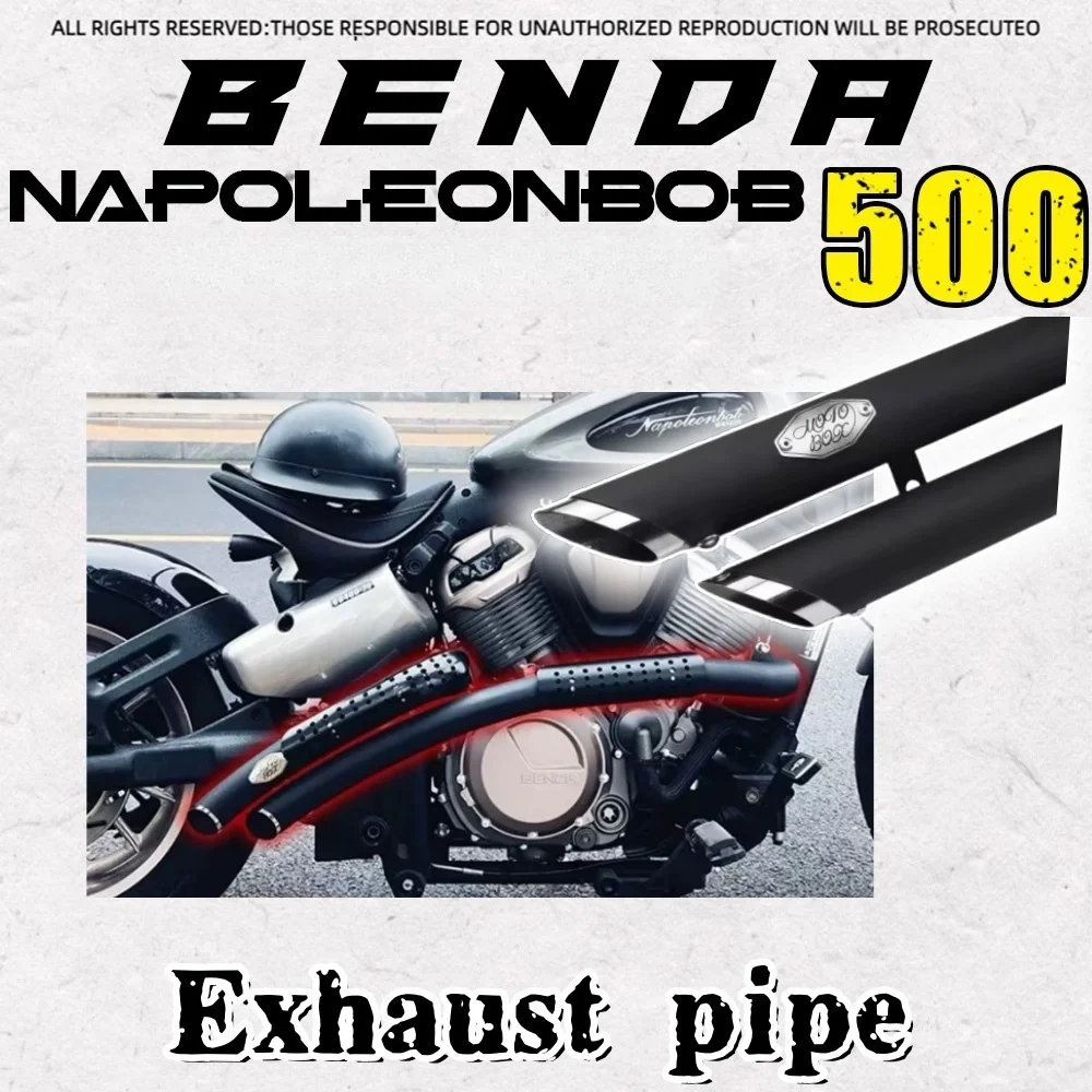 

FOR Benda Napoleonbob 500 modified retro sweeping exhaust pipe two out of two straight row full section
