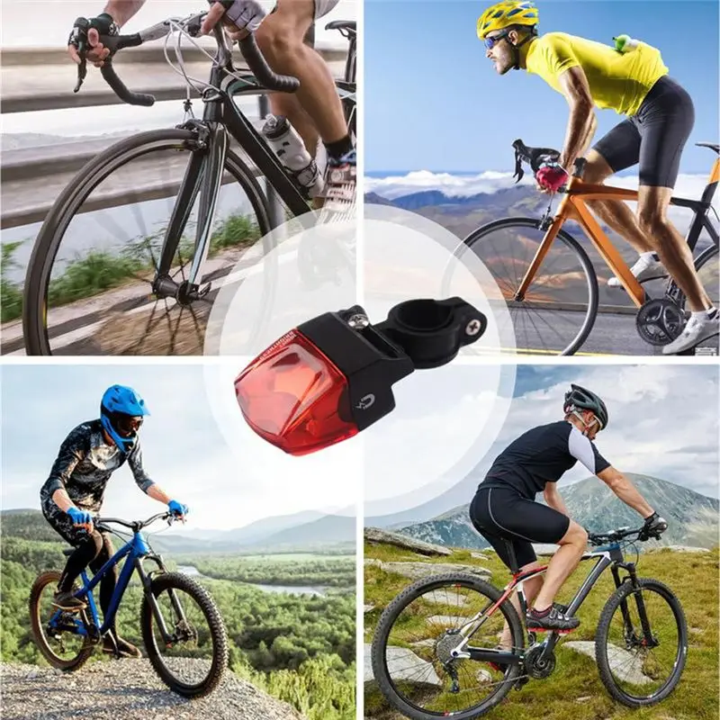 NEW HOT In Stock-Bicycle Light Induction Tail Light Bike Warning Lamp Magnetic Power Generate Taillight Self Powered Magnetic Wa