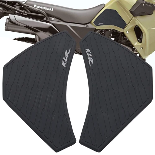Almohadilla lateral para tanque de combustible para KAWASAKI KLR 650 KLR650 2021-2024, almohadillas protectoras para depósito de motocicleta, pegatinas, almohadilla de tracción para agarre de rodilla