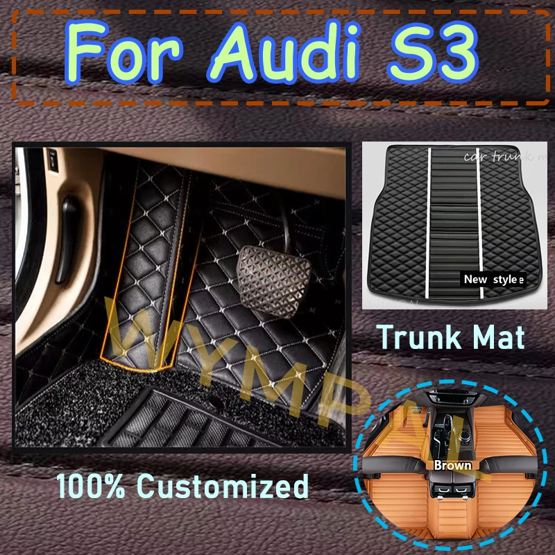 

Luxury Waterproof Car Floor Mats For Audi S3 2019 2018 2017 2016 2015 Car Carpet Car Styling Custom Interior Accessories Car Mat
