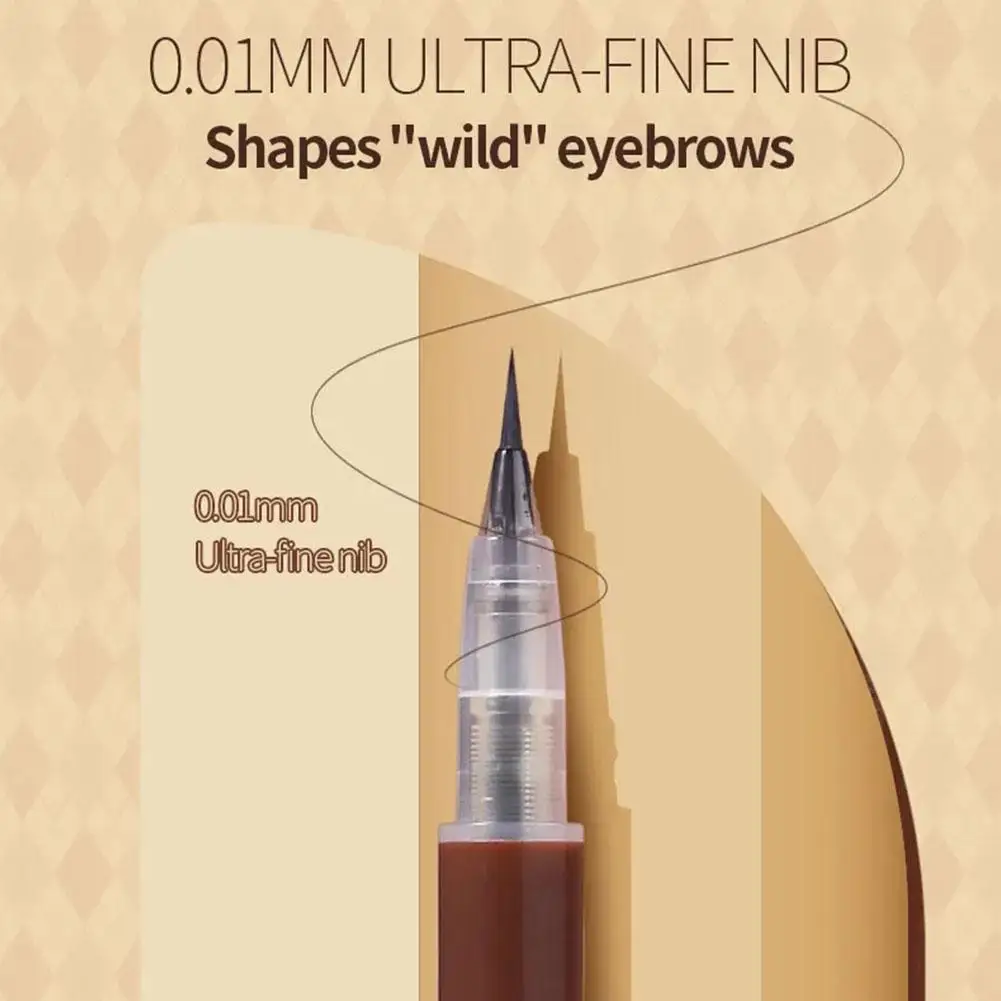 Biya Liquid Eyebrow ปากกา Altra บาง0.01มม.กันน้ำดินสอเขียนคิ้วเหงื่อและ Colorfast วาดง่ายสีน้ำตาลคิ้วสีเทา