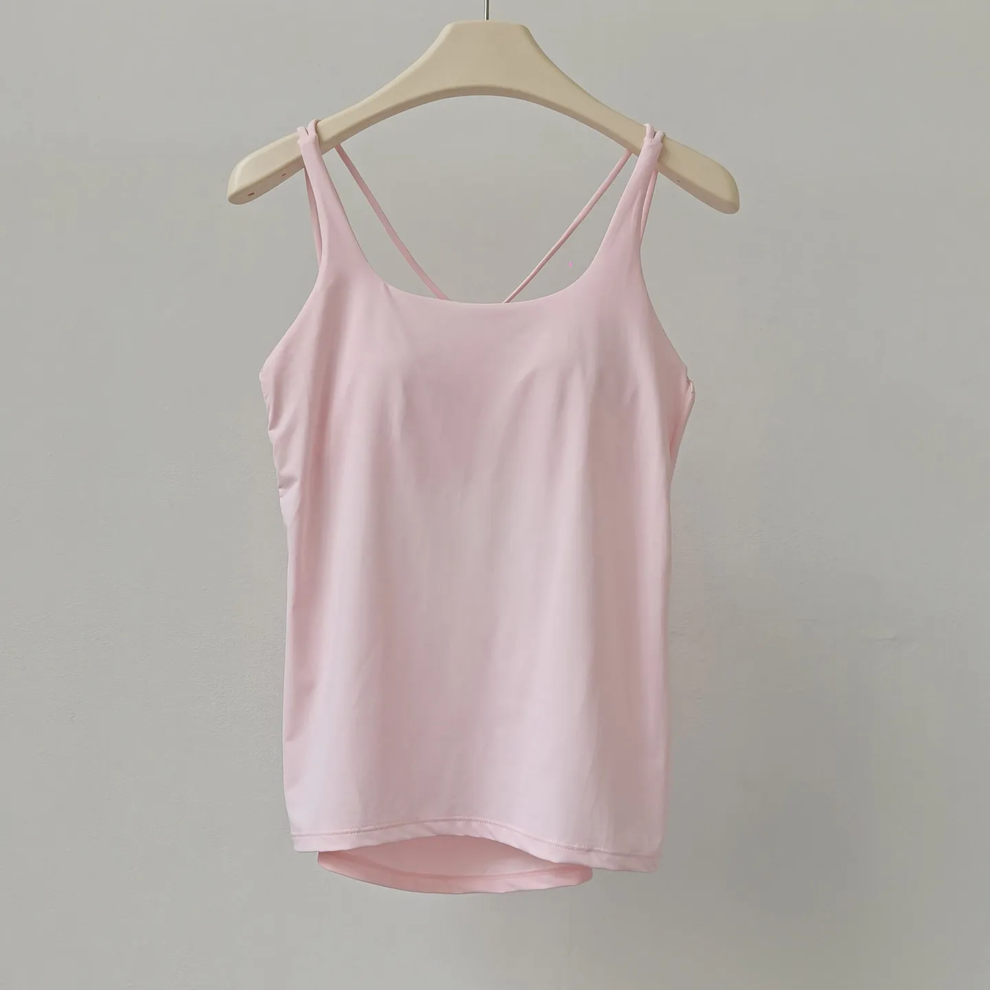 Yoga-Tops für Frauen mit Brustpolstern, Shirts, Zweiteiler-Optik, Sexy Rückenfreie Sportweste, Bluse, Schlanke und Lockere Fitness-Tops – Detail 4
