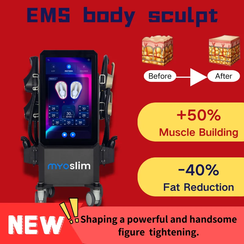 

Professional Myoslim EMS Neo Body Sculpt EMS zero Ultra Pro 6500W 4 Handles RF Hi-emt Muscle Stimulate Slimming Machine