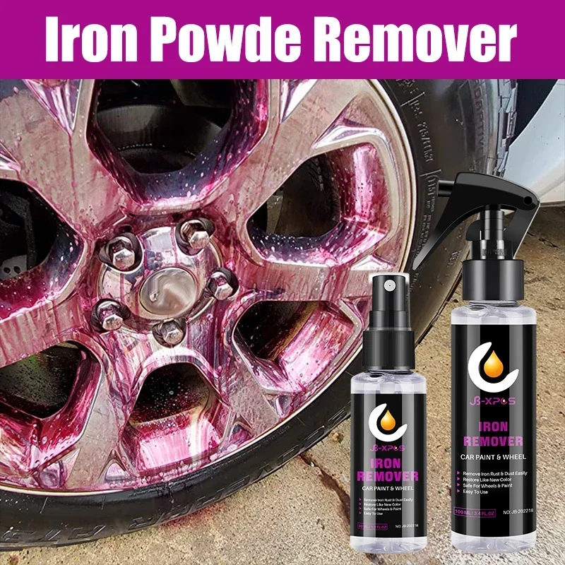 Removedor de ferro para roda de carro, spray profissional, limpador de poeira de ferrugem para jantes, proteção de pintura, detalhamento automático, produtos químicos