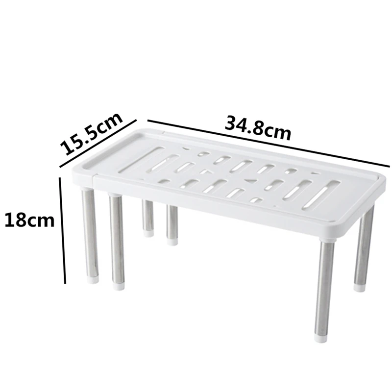Multifunctional Telescopic Shoe Rack Stainless Steel Shelf Under Sink Cabinet Dish Rack Shelf Kitchenware Storage Rack-A75P