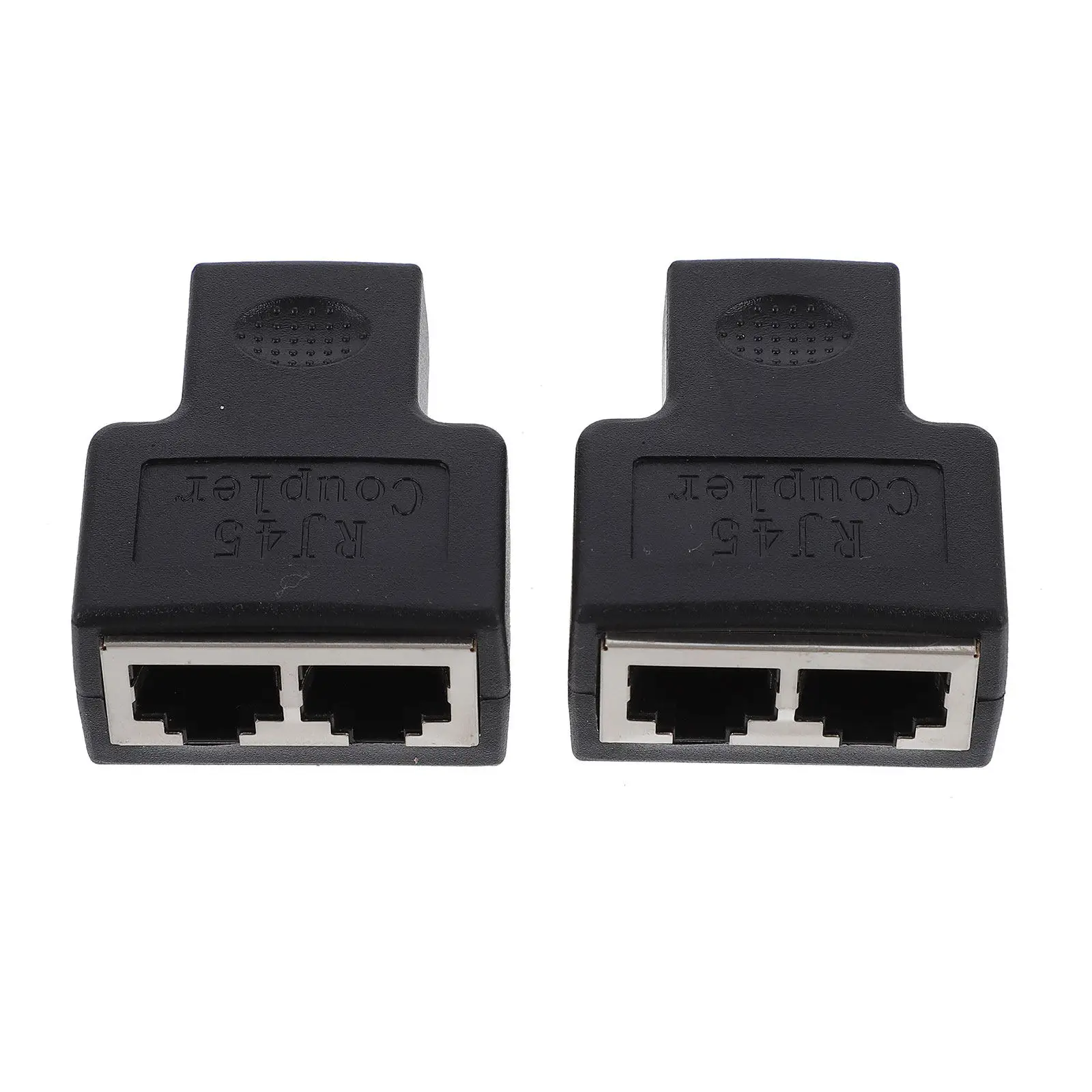 2Pcs Ethernet Splitter Cable Adapter Rj45 1 to 2 Port Ethernet Socket Splitter for Laptop Network Extension Between Two Rooms