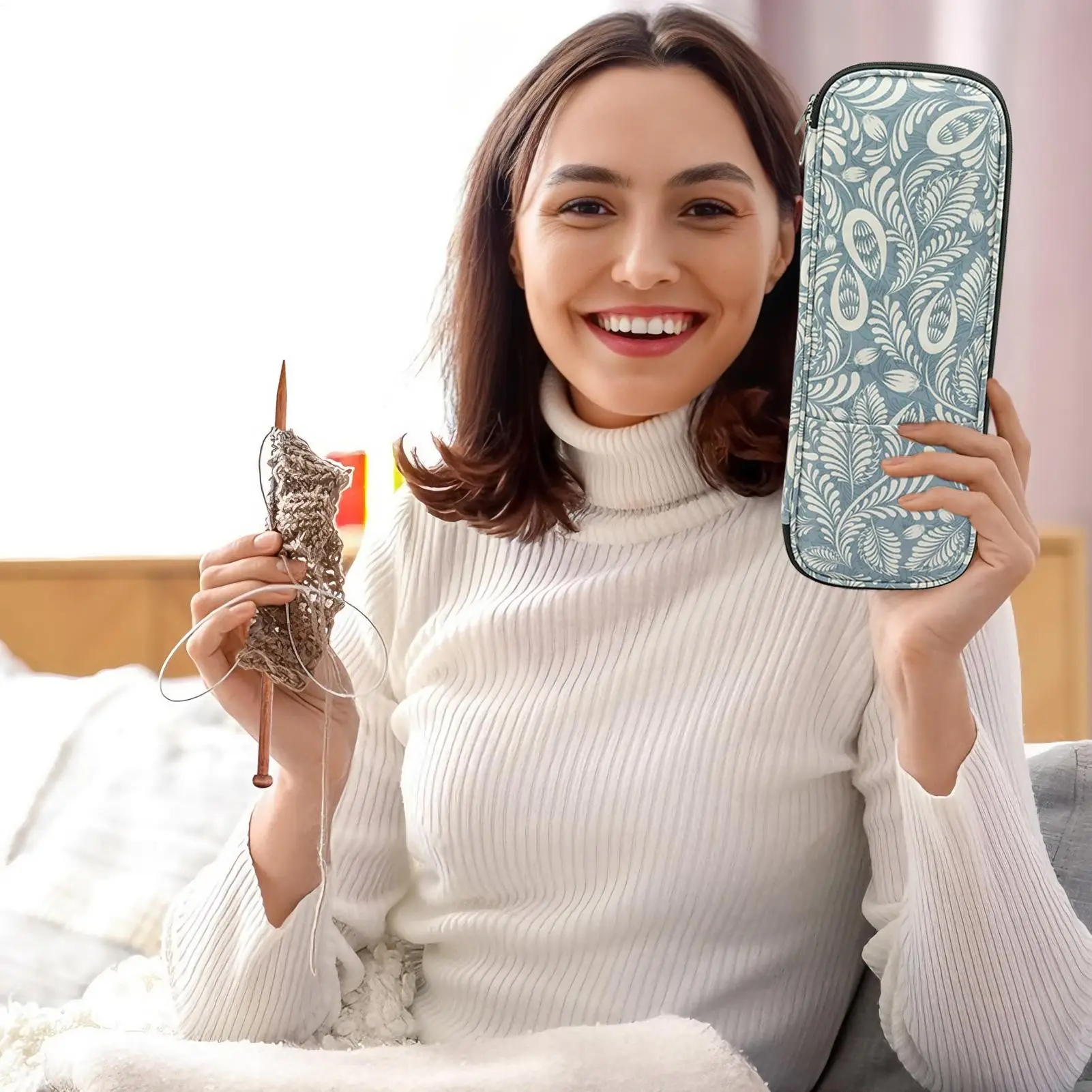 

Knitting Needles For Beginners Measuring Tapes Knit Accessories 13.7in Wood Needles Knitting Set For Beginner Adult Women