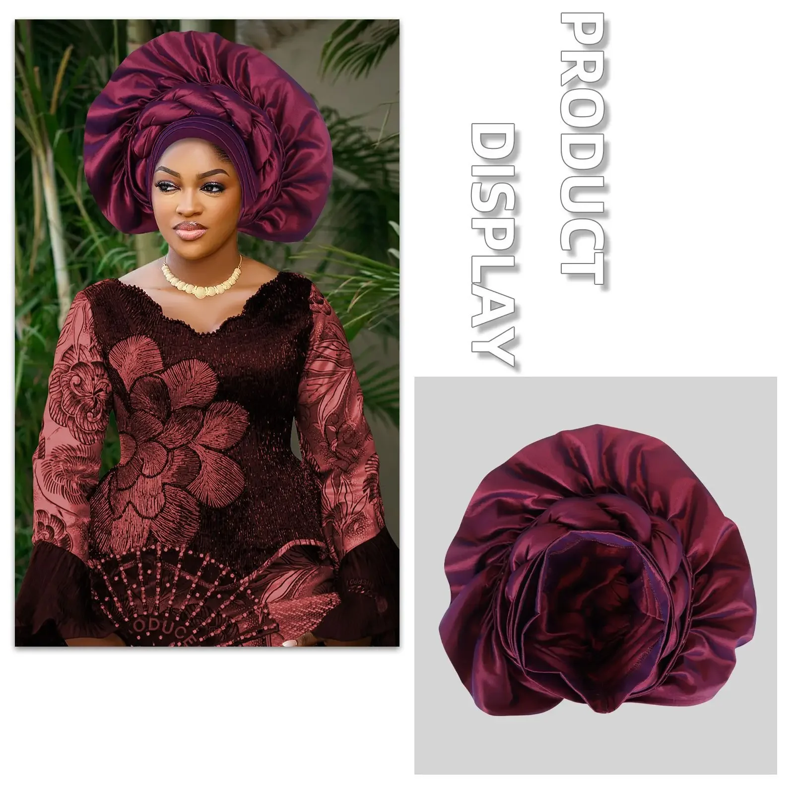 

Африканская женская коса Autogele, головной убор, веер, стиль, Нигерия, свадебный гелес, женский тюрбан, вечерние головные уборы, галстуки, готовые к ношению