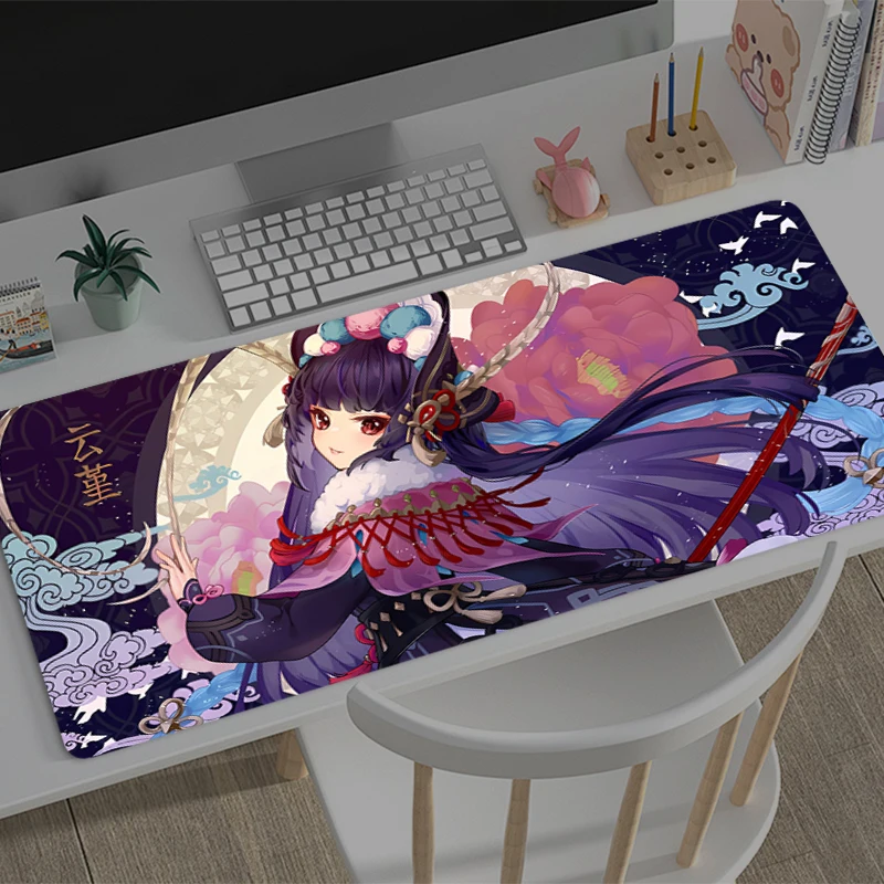 Mouse Pad Large Genshin Impact Yun Jin Gamer Keyboard Mat Pads Gaming Desk Protector Laptops Mousepad Deskmat PC carpet Mousepad