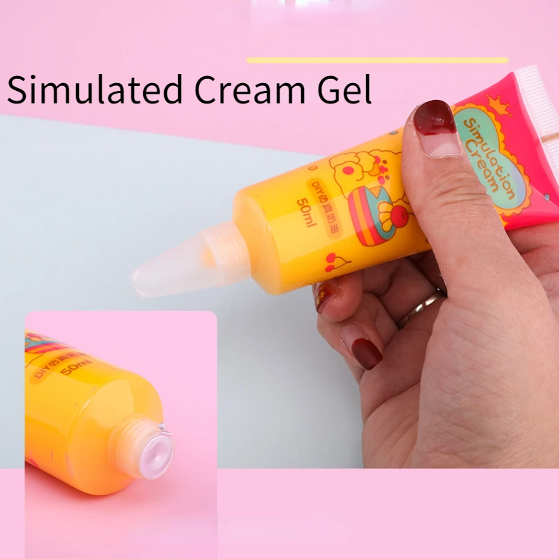 12 szt. 50ml/tubka imitowany kremowy zestaw spinki do włosów etui na telefon do rękodzieła akcesoria materiałowe