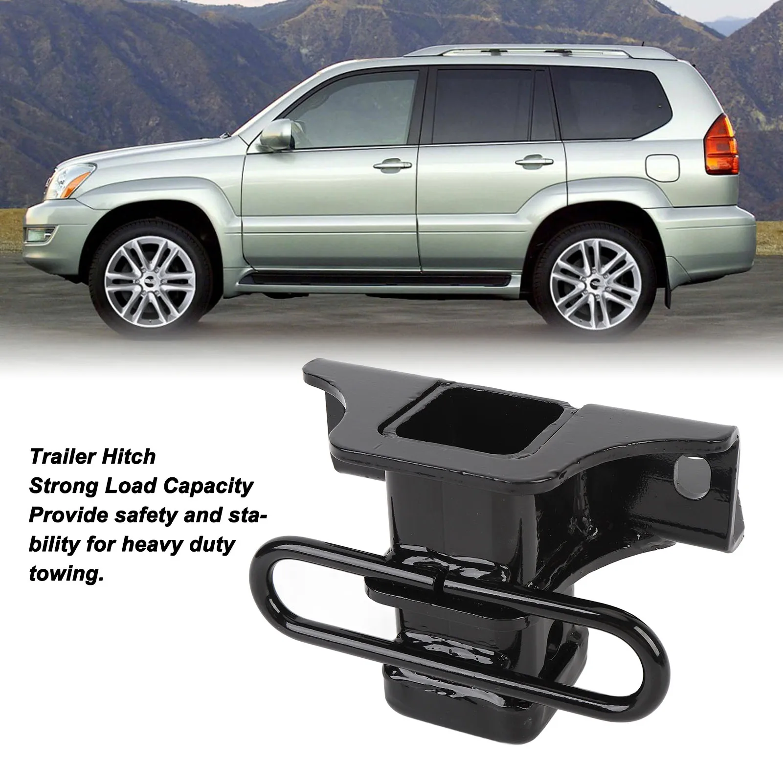 Heavy Duty Trailer Hitch Trailer Hitch Heavy Duty Steel 2in Receiver Multifunctional Trailer Tow Hitch for GX470 2003 to 2009
