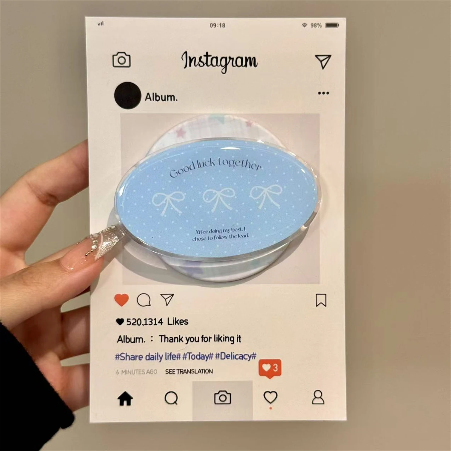 

Korean Cute Magnetic Stand for Magsafe Grip Tok Griptok Bracket Phone Holder Support For IPhone Samsung Pad Smart Tok