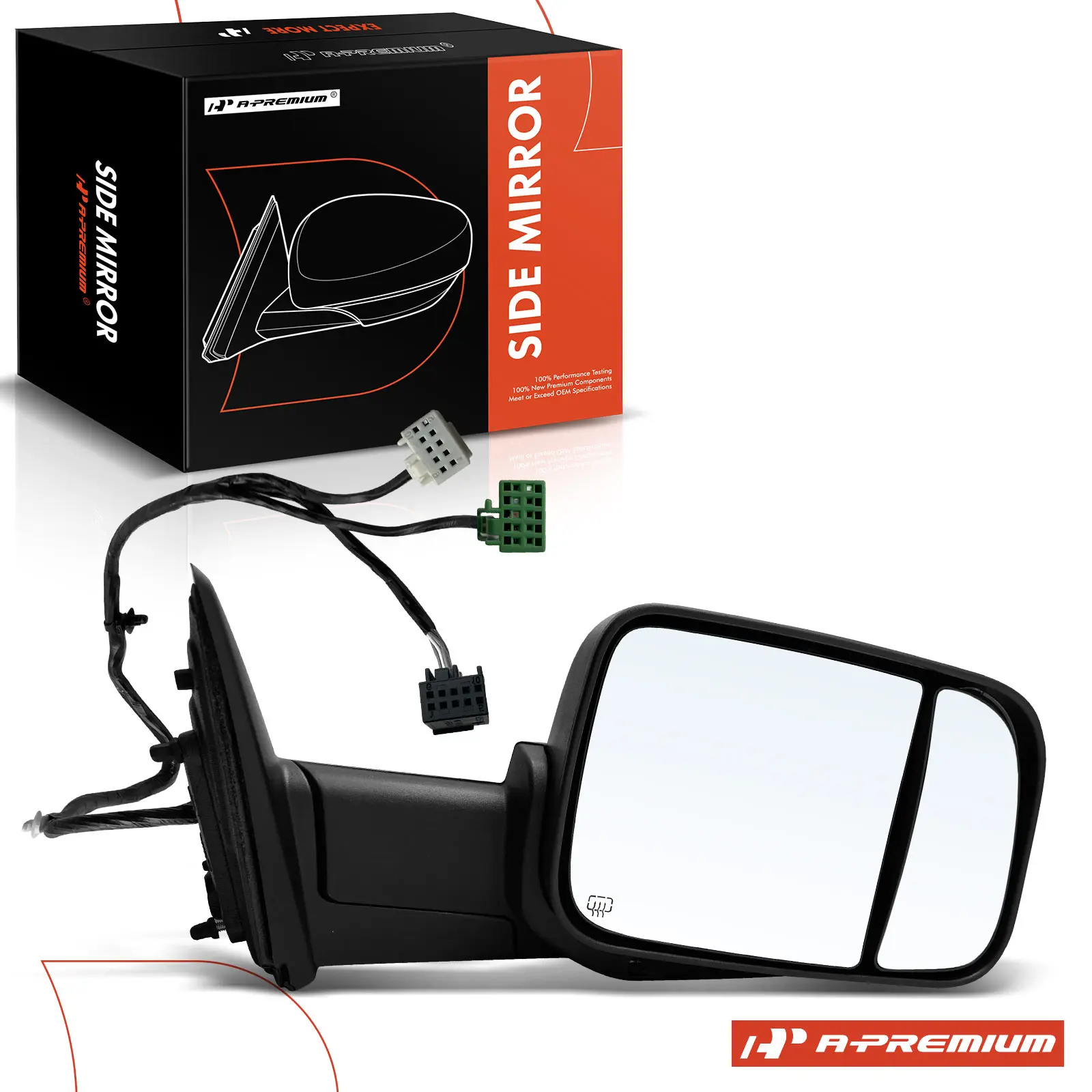 A-Premium Passenger Side Power Towing Mirror for Ram 2500 3500 2019-2022 Power Fold Blind Spot Detection Turn Signal Light