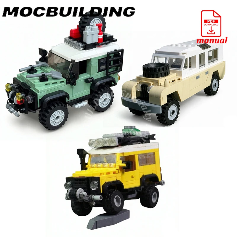 City Urban Sport Car Classic Defender 90 Vehicle Speed Sports Racing Bricks MOC Building Off Road Cars Bricks Model Toys Gifts