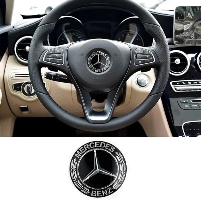 Alloy 52mm Car Steering Wheel Center Logo Emblem Sticker for Mercedes Benz W212 W205 W211 W213 W210 W220 W204 W202 W176 W246 GLA