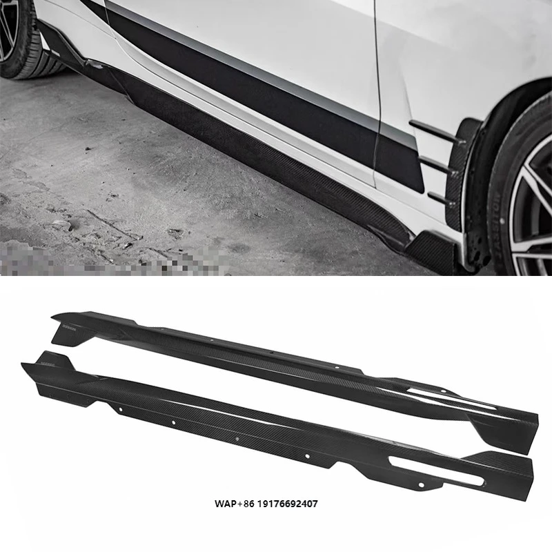 

High Quality SQ Style Carbon Fiber Side Bumper Lip for 4 Series G22 2020+ Carbon Fiber Side Skirt Perfect Fitment