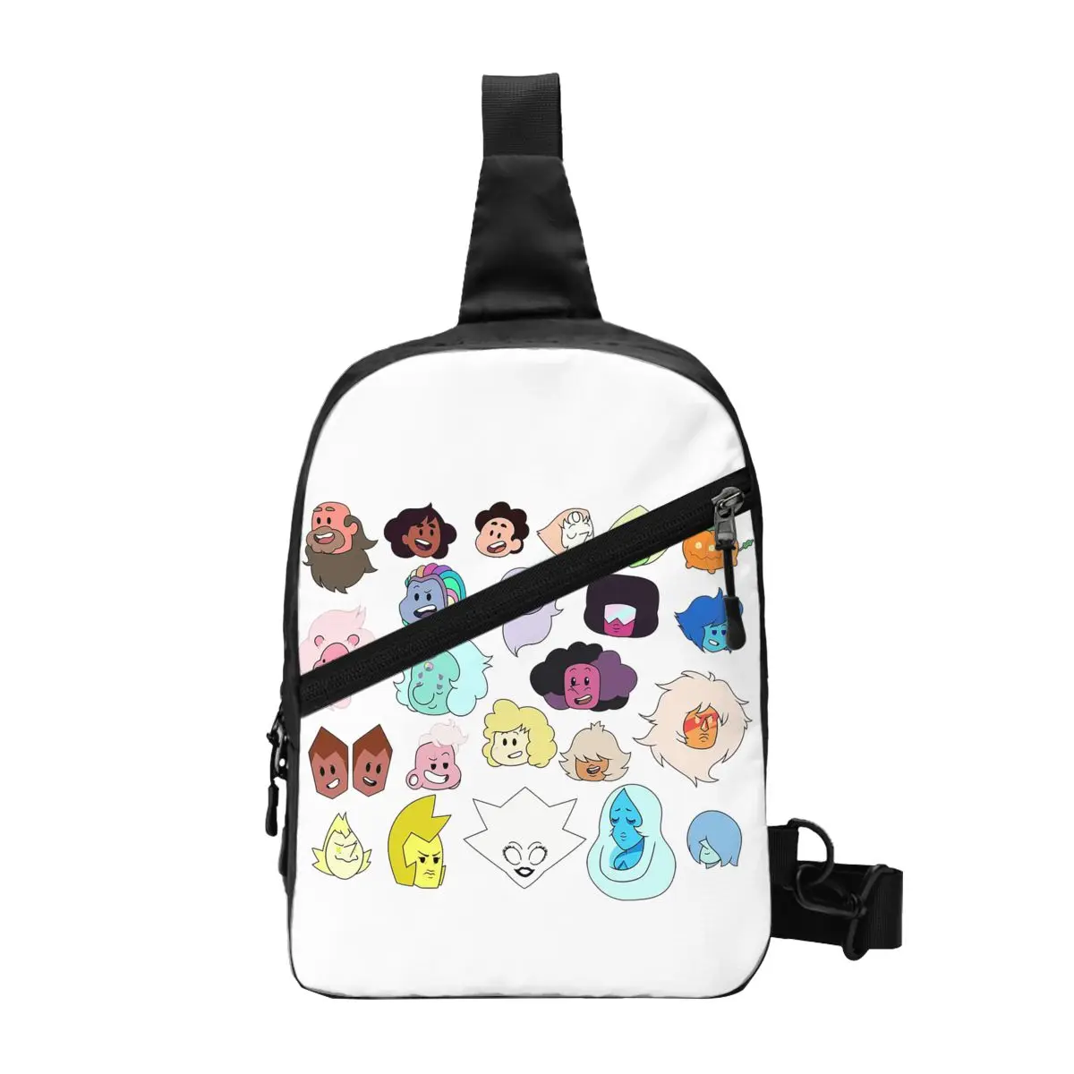 Steven Universe Heads Chest Bag Men Sling Crossbody Backpack Chest Bag Travel Hiking Daypack Shoulder Bag