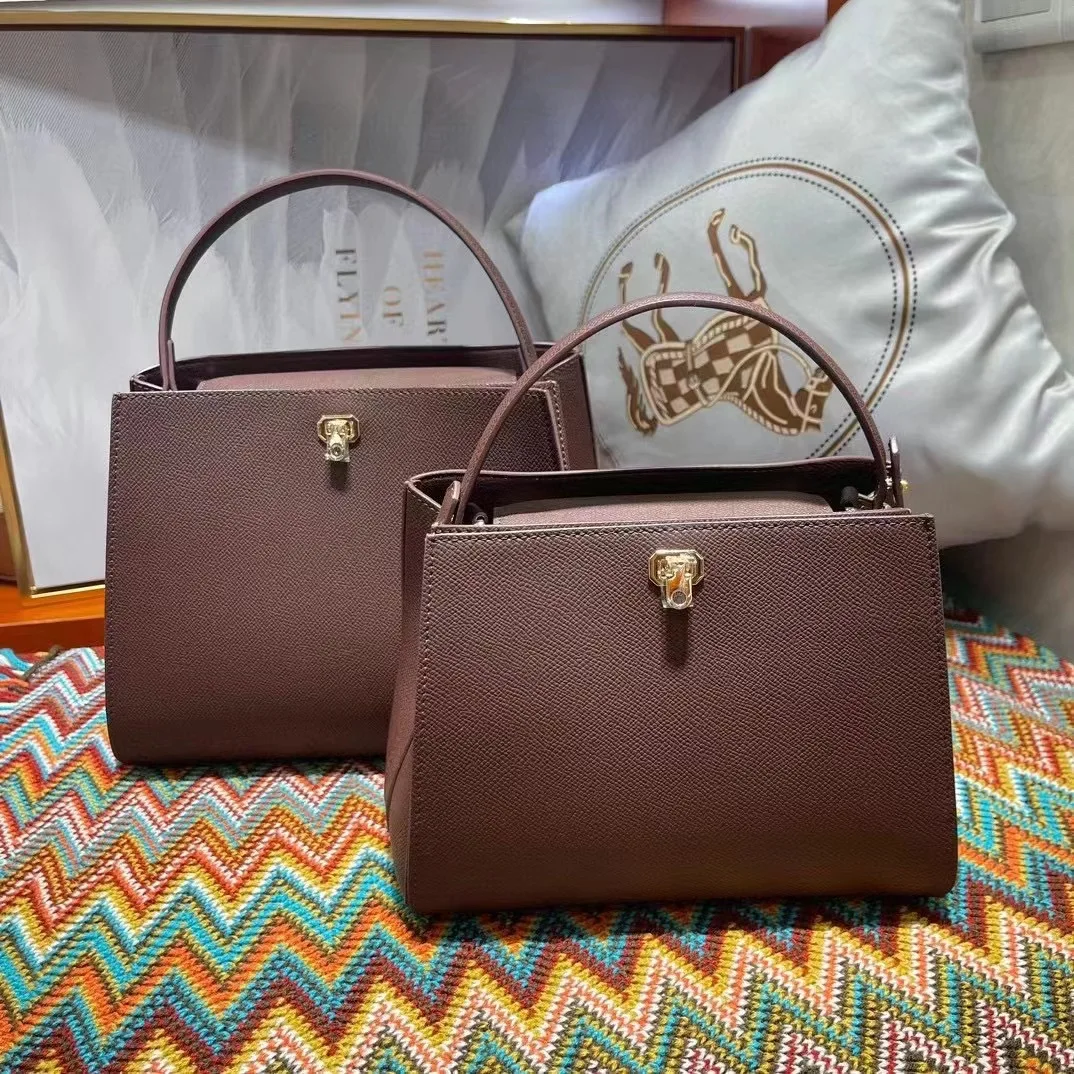 Imagem -05 - Bolsalas de Couro Genuíno para as Mulheres Bolsas de Alça Superior para Senhoras Clássicas e Elegantes Alta Qualidade