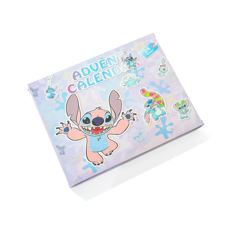 New Cute Disney Stitch  24-Grid Christmas Countdown Calendar Blind Box - Alloy Bracelet Gift Set For Halloween & Xmas - Image 5