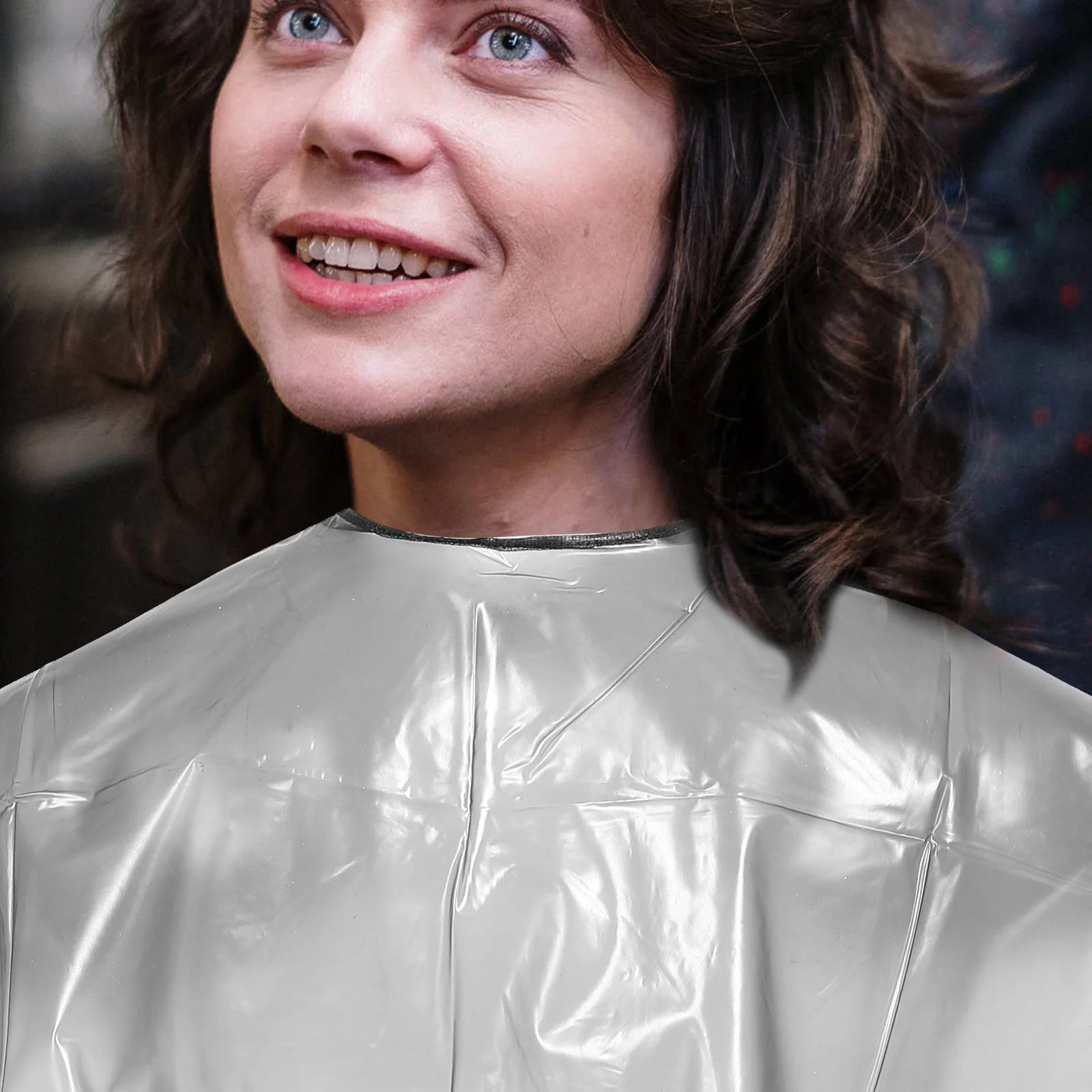 

Waterproof Hair Stylist Barber Salon Accessories Dye Color Cape For Men Women Adjustable Hairdressing Apron Hair Cutting Cape