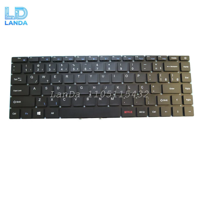 Laptop Keyboard For GHIA Libero Elite LFI3H LFI5H Brazilian BR With NETFLIX Key Black Without Frame New