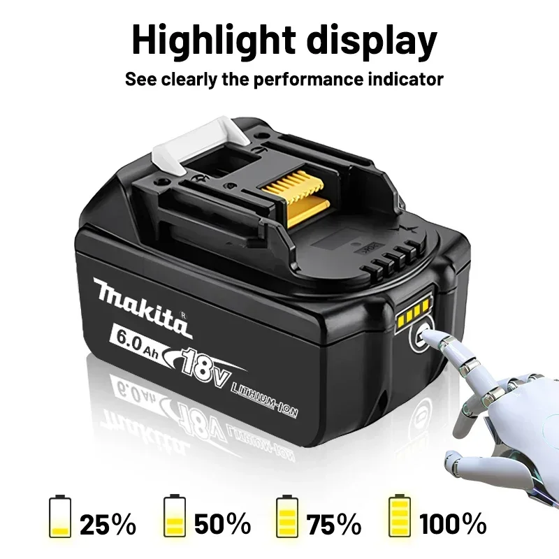 Makita Battery, 18V9.0Ah Rechargeable Lithium Battery, Makita 18V BL1840, BL1830, BL1850, BL1850B Original Makita Tool Battery