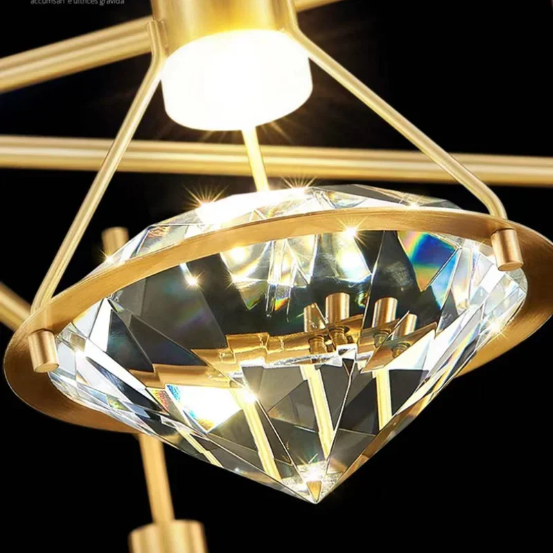 Bedroom Beside Chandelier Living Dining Room Pendant Lamps Indoor Restaurant Decoration Modern Corridor Diamond Lighting Fixture