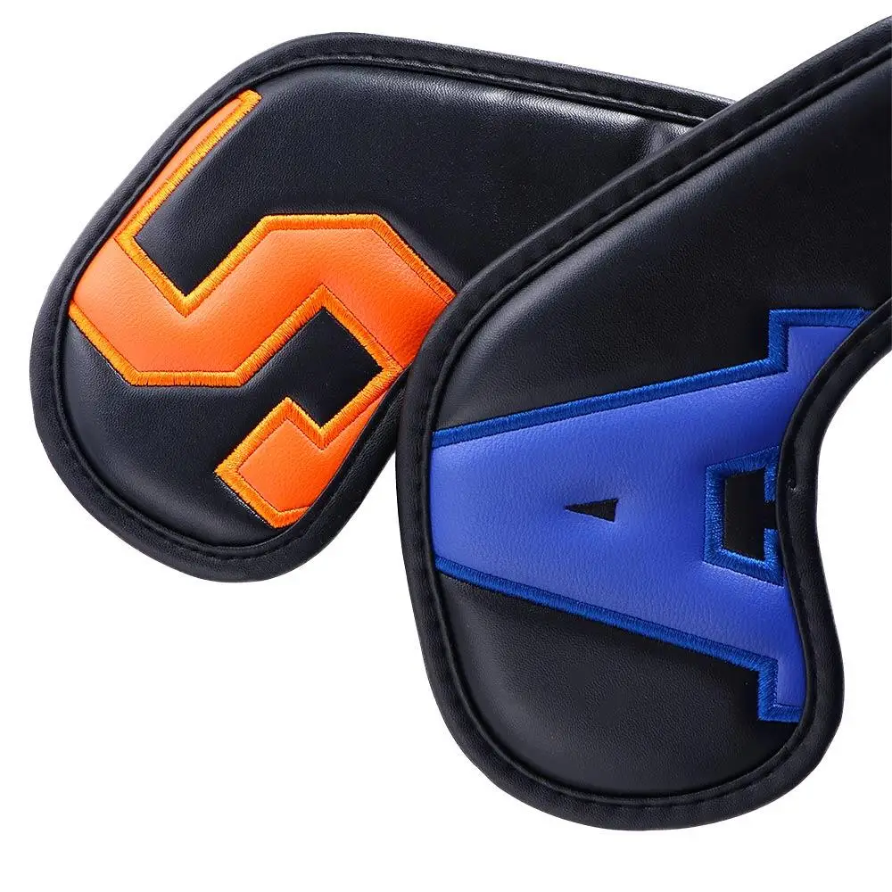 

Golfer Gift Gradients High-end 4-9 ASPX PU Leather Golf Club Head Covers Protective Cover Golf Wedge Cover Golf Iron Covers