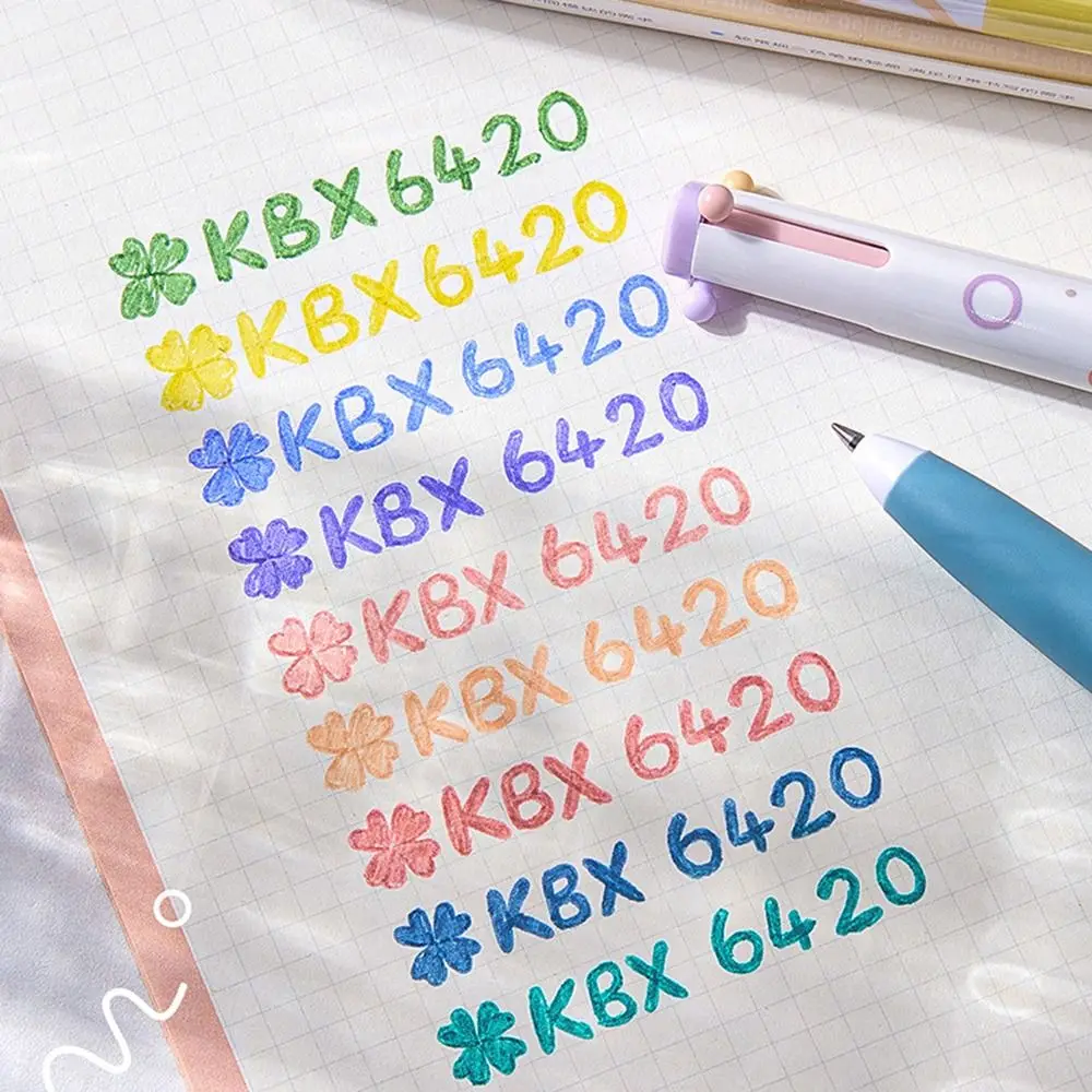 New 3 in 1 Multicolor Gel Pen Retractable Smooth Marker Pen Study Office Stationery Cute Modular Pen