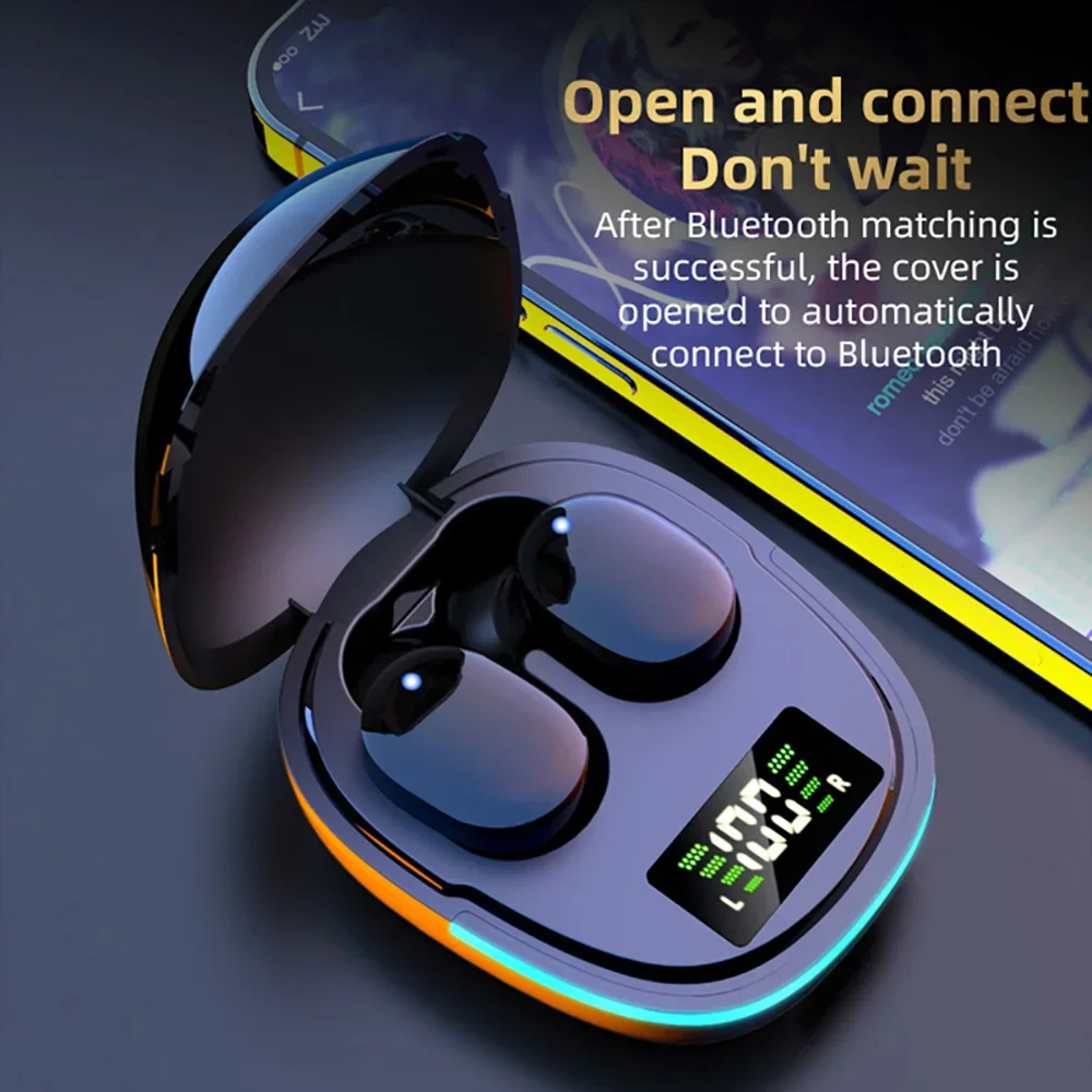 IPX4 Waterproof Wireless Headphones Original G9S Wireless Bluetooth Headset Sports LED Display Earbuds Noise Reduction Earphones