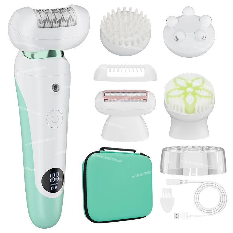 For Ladies Shaving Machine 5-in-1 Cleansing Massager Set Full Body Wash Digital Shaving Knife