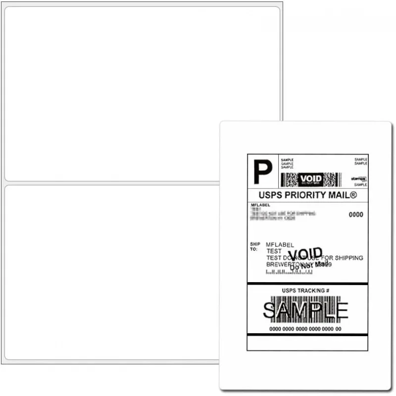 Half Sheet Laser & Inkjet - Rounded Corner Address Labels - 5-1/2 X 8-1/2 (4000 Labels)