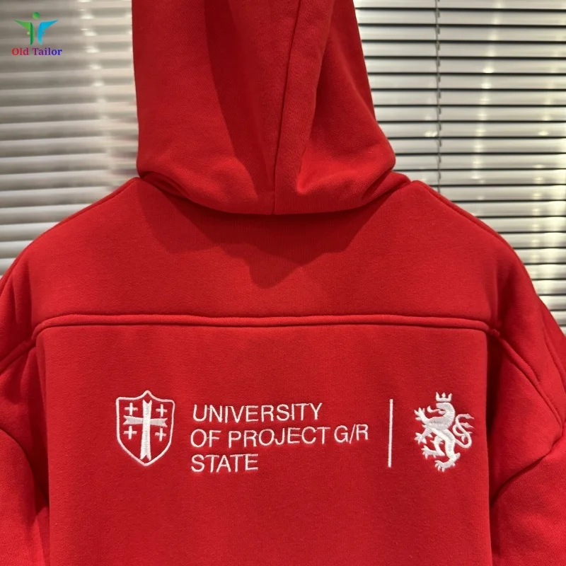 أحدث سترة Red GRAILZ PROJECTG/R 25SS للرجال والنساء قابلة للعكس مستوحاة من الطيران كبيرة الحجم بغطاء للرأس