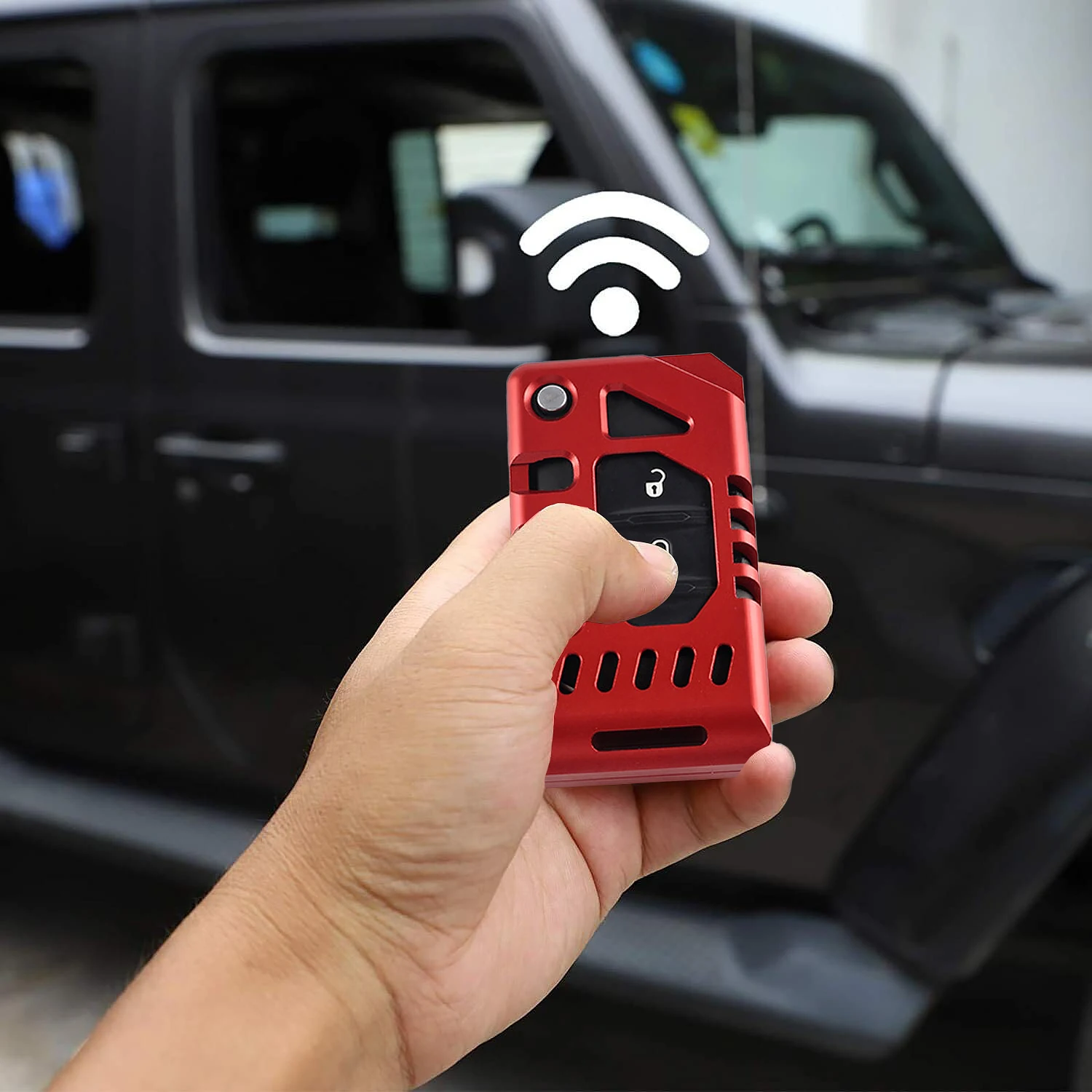 Tampa do caso chave do carro Shell, substituição interior, guarnição para Jeep Wrangler JL JT Gladiator, 2018, 2019, 2020, 2021, 2022, 2023