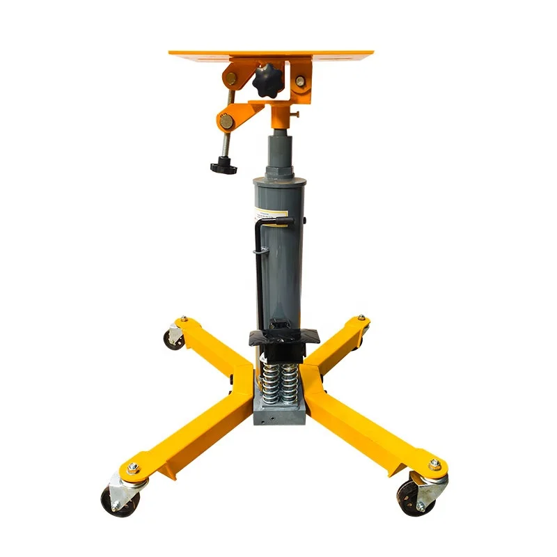 Steel Two-stage Telescopic Portable Hydraulic Transmission Jacks 0.5 Ton 0.6 Ton 1 Ton; Foot-operated Dual Pump Design