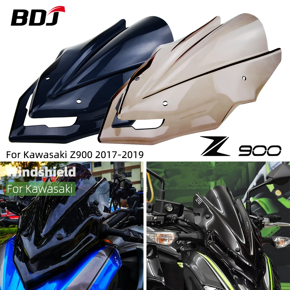 

BDJ Z900 2019 Motorcycle Windshield Windscreen Wind Shield Screen Deflector For Kawasaki Z900 2017 Z 900 2018 2019