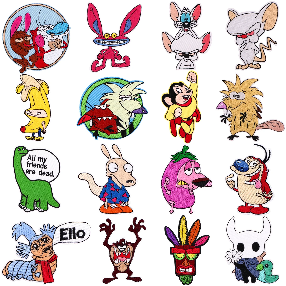 Cartoon Animals Patch Funny Beavers Mice Clothing Badges Embroidery Applique Patch Eco-friendly Clothing Badges Gifts for Fans